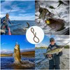 PATIKIL 100 Pack 0.2"/0.43" Fly Fishing Snaps Stainless Steel Quick