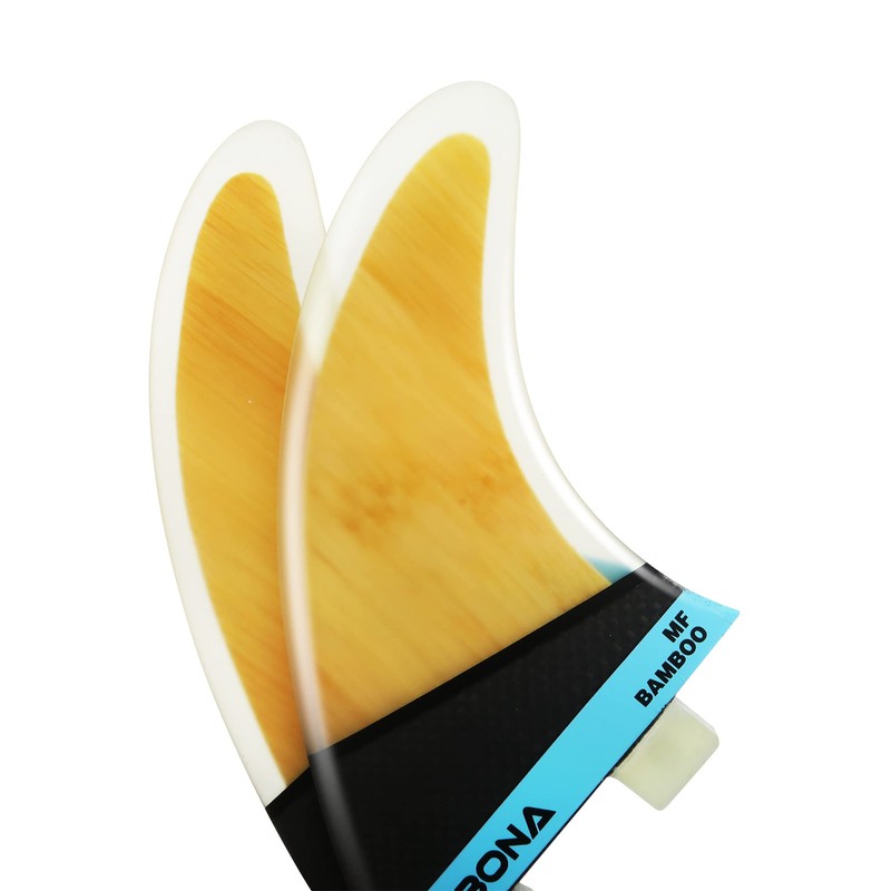 Surfboard Double Tab Fin Compatible, Set of 3, Medium Size,