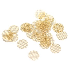 sourcing map Pack of 50 Pipe Screen Permanent Brass Heat Resistance Water Pipe Filter for Pipe Filters 6 mm Diameter