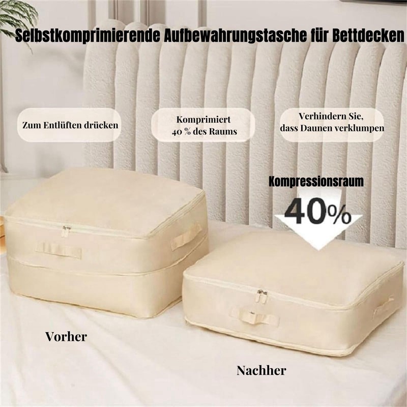 Arsey Large Self-Compressing Storage Bag for Duvets, Ultra Space-Saving, Self-Compressing