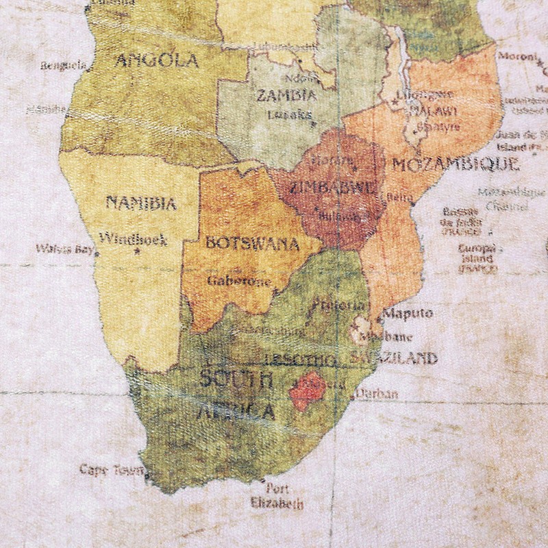 World Map Rug Anti Slip Floor Mat Soft Area Rug