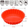 FUNBAKY Silicone Quiche Pan, Mini Pie Pan Non-stick Round Silicone