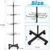 Jitnetiy Retail Display Spinning Display Stand 4 Tier Display Rack