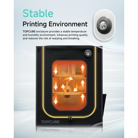 TOPCUBE 3D Printer Enclosure for Bambu Lab A1, Large Size Enclosure with LED Light, Fireproof Waterproof Dustproof Noise Reduction Constant Temperature 3D Printer Cover, 550x600x670MM