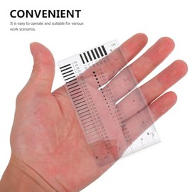 PRETYZOOM Regla Transparente De Medición De Grietas Y Defectos Con Comparador Gardner Preciso 3.93X2.24 Pulgadas Para Inspección De Alta Precisión