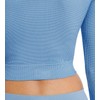 Sloggi Women's Ever Infused Relax Crop Top Ls Undershirt, Azura