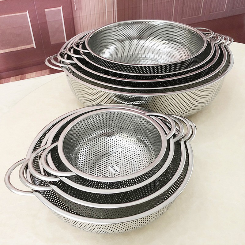 Stainless Steel Colander Multipurpose Mesh Strainer Baskets Fruit Vegetable Drain