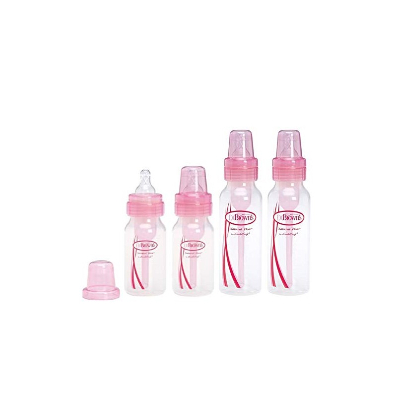 Dr. Browns Pink Bottles 4 Pack (2-8 oz bottles) and