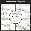 Furniware 10 Pairs 14 Inch Soft Close Drawer Slides Side