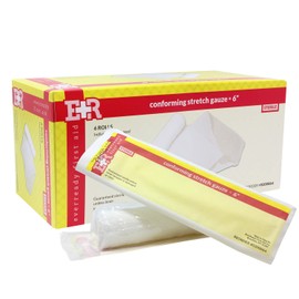 Ever Ready First Aid Sterile Conforming Gauze Roll Bandage - Box of 6-6 inch