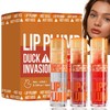 3PCS Plumping Lip Gloss,Pro/fessional Makeup Lip Plumping Gloss,Plumping Lip Oil,Long