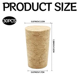 30PCS Corks Safe Durable Sturdy Wine Corks 100% Natural Portugal Great Wine Bottles Home Restaurant Cocktail Party Wine Theme Party