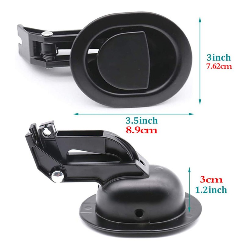 VOANZO 2 Pcs Black Oval Recliner Pull Handle – Universal