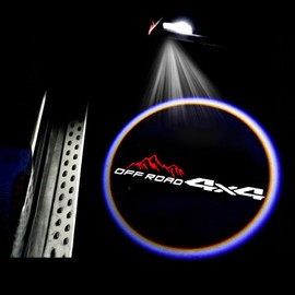 2Pcs 4X4 Car Door Lights Projector Ghost Shadow Lights Laser Welcome Lamp Light Compatible with Truck SUV Car Universal