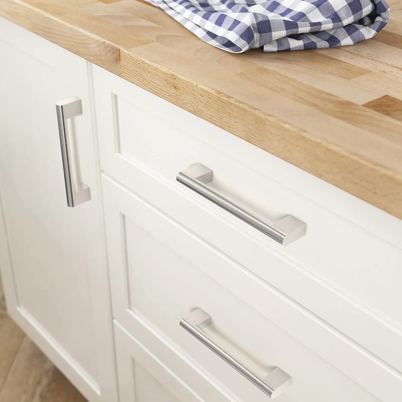 FURNIWARE 10 Pack Cabinet Pulls, Hardware Drawer Handles, Stainless Steel