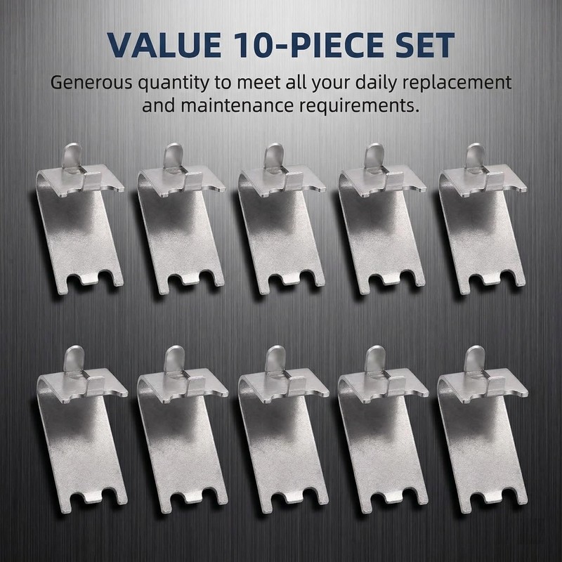 JoJoiasTop 10 Piece 920158 Freezer Shelf Clip,Replacement for Refrigerator Freezer