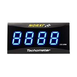 Norxi Universal Motorcycle Tachometer, Vehicle RPM Meter, Waterproof Digital Tachometer, Small Engine Tachometer for Multiple Vehicles, Boat Tachometer SUV Boat ADV Motorcycle Tachometer, Blue