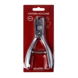 Kearing Multi-Purpose Pattern Notcher 50N, 1/4 x 1/16inch Pattern Notcher, 1.3cm Diameter Circular Holes Cutting, Stainless Steel Paper Notcher, Tailor Sewing Pliers Pattern Making Tool