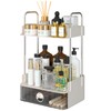 Bathroom Counter Organizer, 2 Tiered Organizer Countertop with Drawer, Makeup