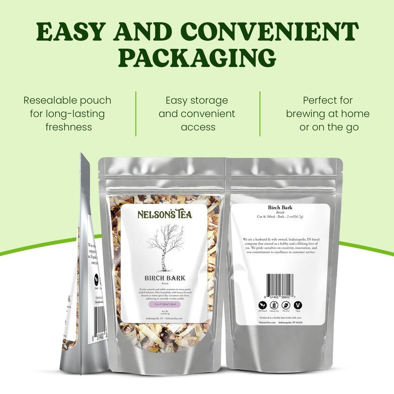 Nelson's Tea Birch Bark - Cut & Sifted Betula Alba