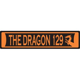 signchicken The Dragon highway road sign,  garage,  man cave, route  129, motorcycle, harley
