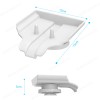 SHENKENUO White Soap Dish Saver Holder Waterfall Drain Clean Dry,Water