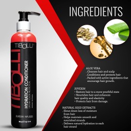 TIBOLLI Hydrating Hair Conditioner (10.1 Fl Oz/300 ml) Argan Oil, Moisturising, Repairing, Smoothing Conditioner for Damaged Hair to Strengthen Hair, Paraben Sulphate