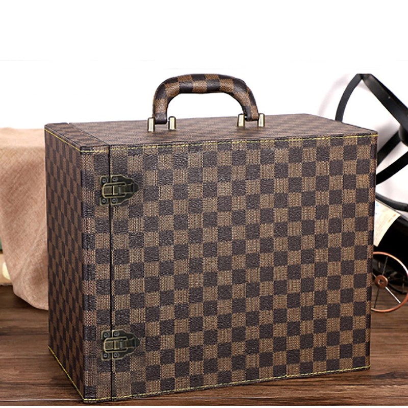 Castuvy 4 Sets Retro red bronze suitcase Hasluck toolbox buckle