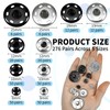 Sew-On Snaps for Clothing - 276 Sets Metal Sewing Snap