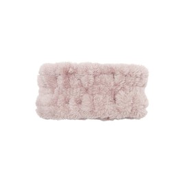 monscliff Hair Band, Face Washing, Wide Type, Extra Thick, Microfiber, Elastic, Durable, Fluffy, Women's, Men's, Smoky Pink