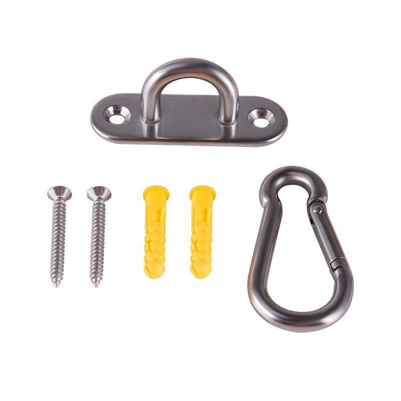 TIOMIOSEA M6 Ceiling Hook Heavy Duty Stainless Steel Carabiner and
