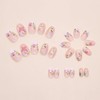 24Pcs 3D Press on Nails Flower Fake Nails Almond Medium