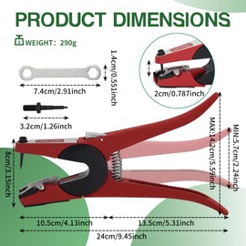 1PCS Livestock Ear Tag Pliers Animal Cattle Ear Tags Tool with 1 Replaceable Ear Tag Needle Pins Applicator,Cattle Ear Tagger for Cattle, Goats, Sheep, Pigs Animal