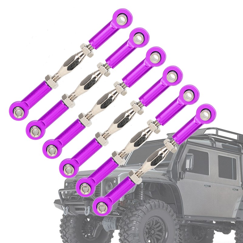 6Pcs Aluminum Alloy Adjustable Push RodsTurnbuckle Rod Linkage Accessories for