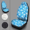 Jodoolang Blue Hibiscus Floral Front Car Seat Covers Only, 2pcs