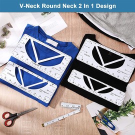 Yolistar Clothing Ruler - Rulers for Sewing, Graduation Ruler to Guide T-Shirt Design, Portable Shirt Alignment Tool, T-Shirt Alignment Tool, Ruler Instructions (Pack of 12, PVC)