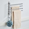 OURVII Bathroom Towel Rack Swivel Hanger Towel Bar Wall Mounted