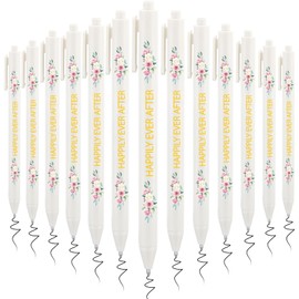 Fulmoon 75 Pcs Bridal Shower Pens Bulk Wedding Pens Favors Bachelorette Engagement Party Gifts Baby Shower Pen Prizes Souvenirs Bag Supplies for Guest Game Office School (Floral)