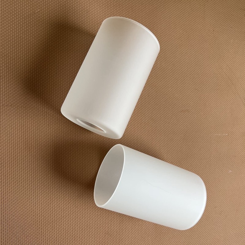 Frosted Glass Lamp Shade, 2 pack, Pendant Light Shade Cylinder