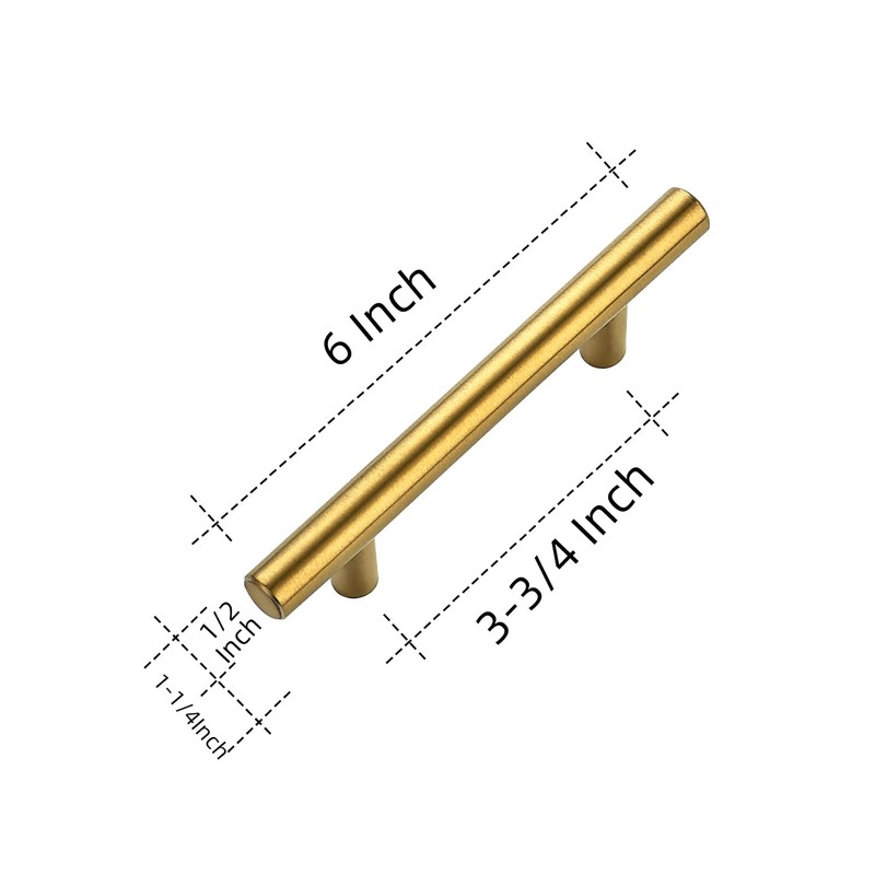Ravinte 40 Pack 6 inch Cabinet Pulls Brushed Brass Stainless