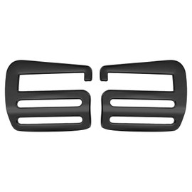 PATIKIL G Hook Webbing Slide Buckles 20mm, 1 Pair Metal G Hooks Webbing Buckles Clips Adjustable Buckle for Backpack Luggage Straps Webbing Outdoor Belt Hardware, Black