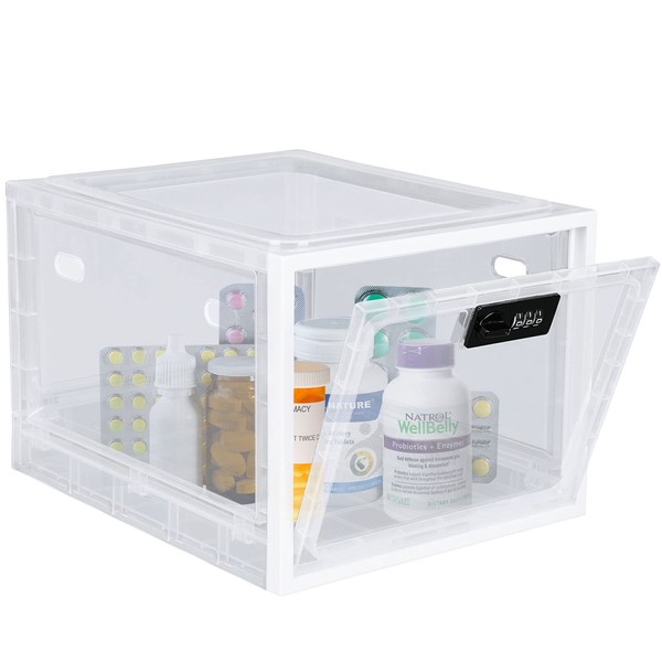 Lalifebuss Lalifebuss Medicine Lock Box, Medication Lockable Container for Refrigerator