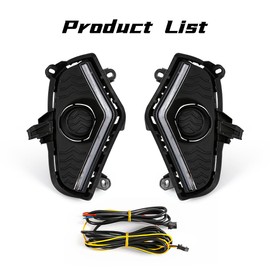 AFOGGEST LED Daytime Running Light For Toyota RAV4 2019-2023 Front Bumper Driving Fog Lights Replacement LED Light with Sequential Amber Turn Signal