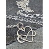 Sterling Silver Infinity Heart Charm Necklace, 18"