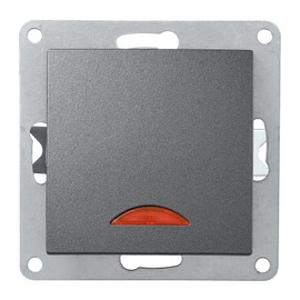 McPower Flair Switch with Orientation Light 250 V ~ / 10 A Flush-Mounted Anthracite Contemporary Design IP20 Ideal for Many Interior Styles