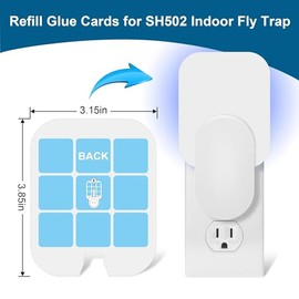 48 Pack Fly Traps Refills Glue Boards Compatible with Safer Home
