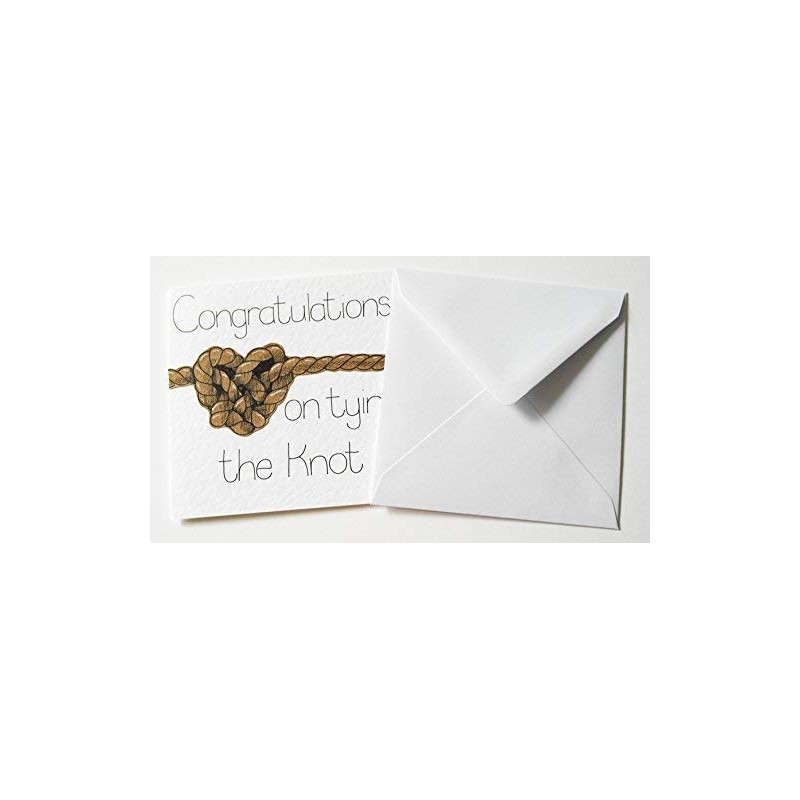 Congratulations on Tying the Knot Wedding Day Card for Newlyweds,