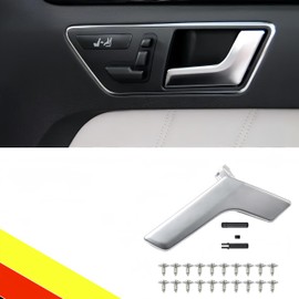 POETRYXIAO Door Handle Interior Replacement Set, Matt Silver Interior Door Handle Left Side Kit, Compatible with Mercedes W204 X204 C/GLK Class (Left)