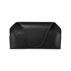 SHMZK Sunglass Holder for Car Visor, Leather Sun Visor Glasses Storage Case with Magnetic Closure, Soft Sunglasses Protective Case Vehicle Visor Eyeglasses Holder for Woman Man (Black)