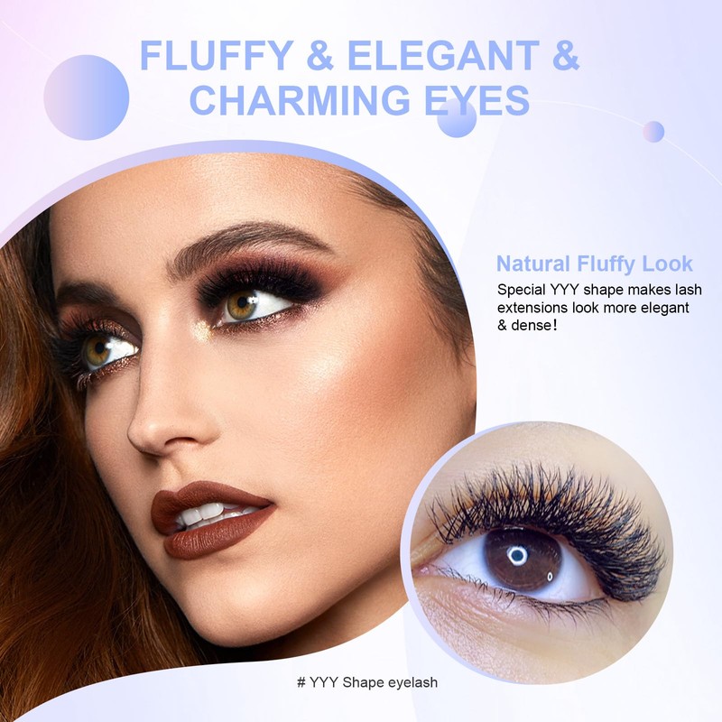 NAGARAKU 3 Tips Triple YYY Eyelash Extensions Supplies 6D Y